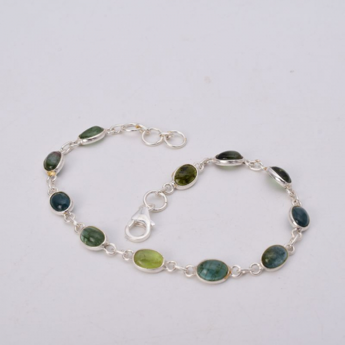 Bratara argint cu turmalina verde Gratie Eterna [3]