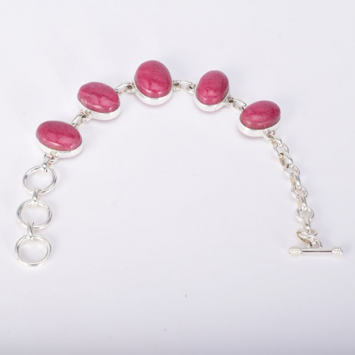 Bratara argint handmade cu rodonit oval [5]