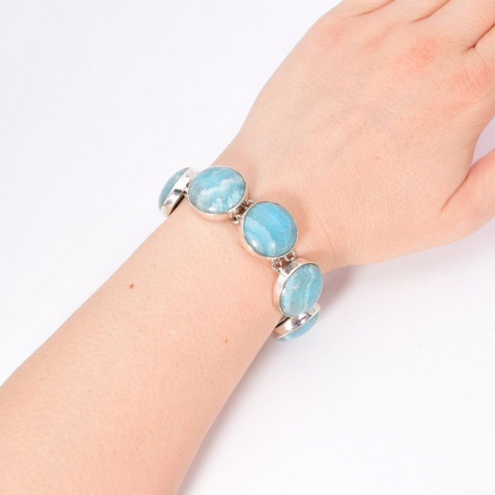 Bratara argint masiv cu amazonit [2]