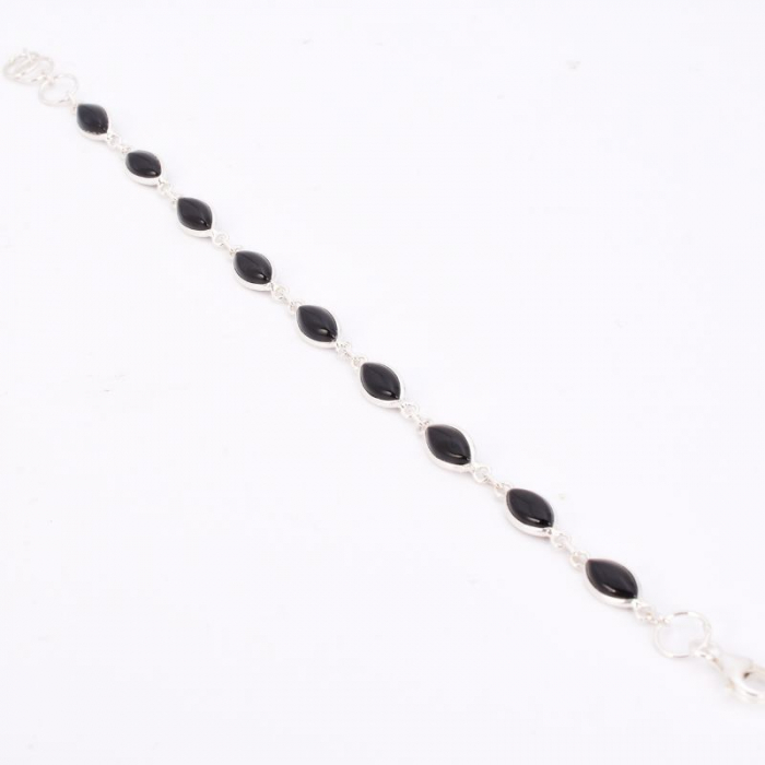 Bratara argint cu pietre onix negru marchiz [3]