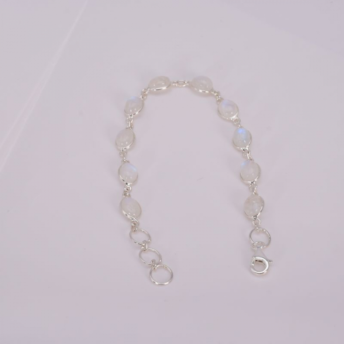 Bratara argint piatra lunii cabochon oval [2]