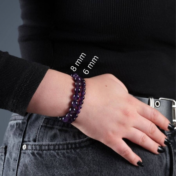 Bratara elastica cu ametist 6 mm [3]