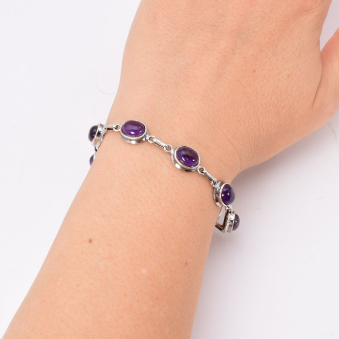Bratara cu ametist natural din argint [2]