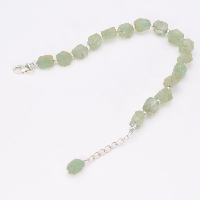 Bratara cu aventurin verde brut din argint [1]