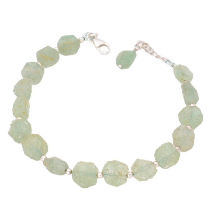 Bratara cu aventurin verde brut din argint [2]