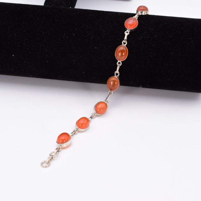 Bratara cu carneol oval din argint [4]