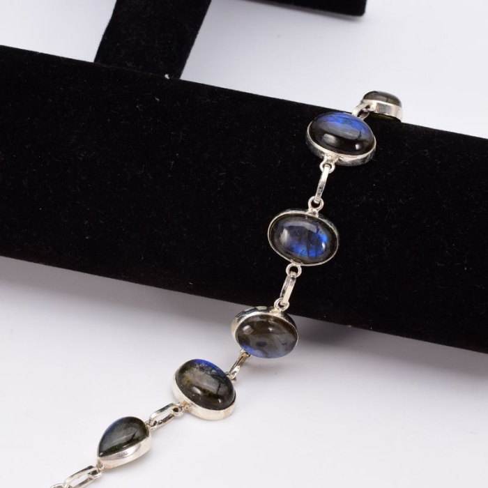 Bratara cu labradorit din argint handmade 18-19 cm [6]