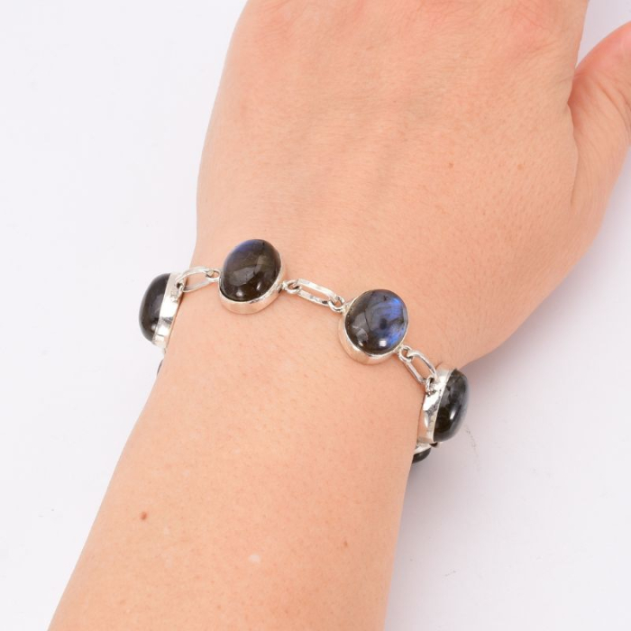 Bratara cu labradorit din argint handmade 18-19 cm [2]