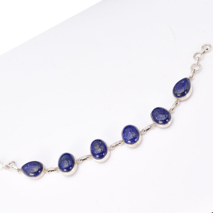 Bratara cu lapis lazuli oval, para din argint 925 [4]