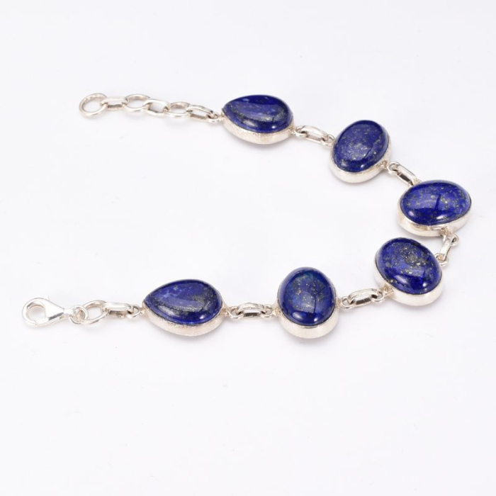 Bratara cu lapis lazuli oval, para din argint 925 [3]