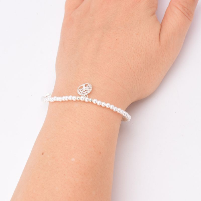 Bratara cu perle de cultura 3 mm din argint Copacul Vietii [2]