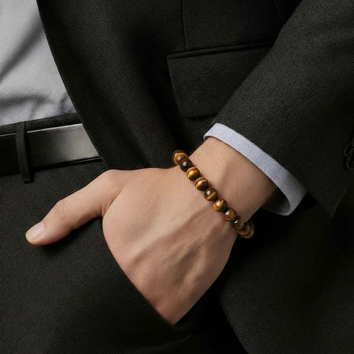 Bratara cu pietre semipretioase ochi de tigru 8 mm [2]