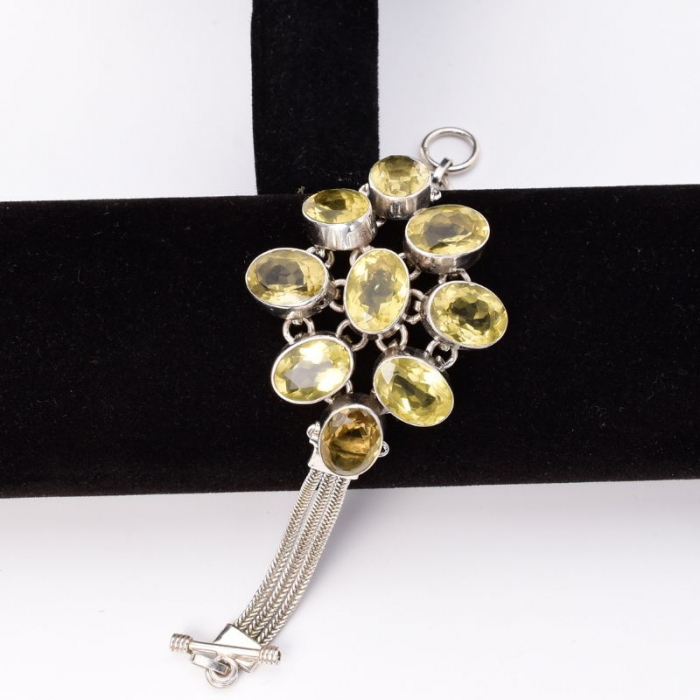 Bratara de argint cu lemon topaz statement [4]