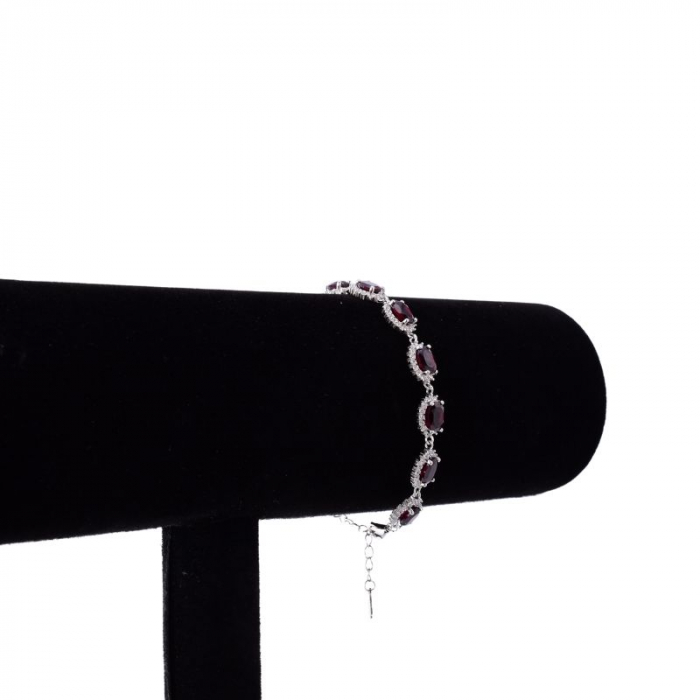 Bratara din argint cu pietre semipretiase rodolit [3]