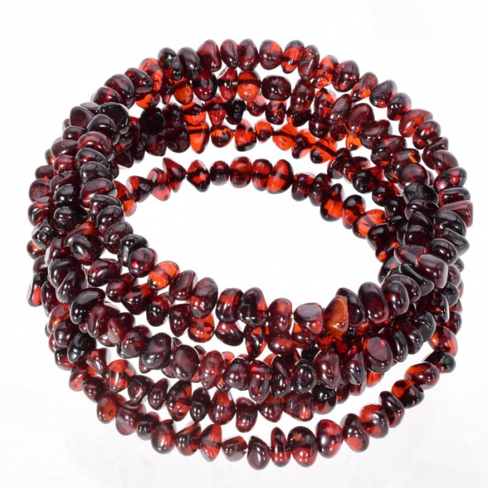 Brățară din chihlimbar cherry pe sârmă cu memorie 6 straturi [5]