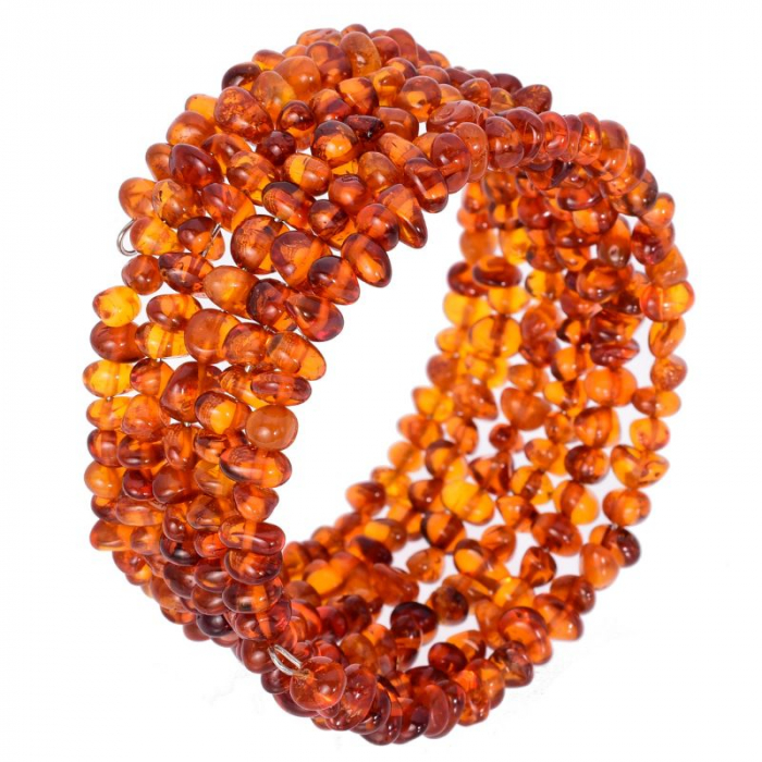 Bratara din chihlimbar pe sarma cu memorie [3]