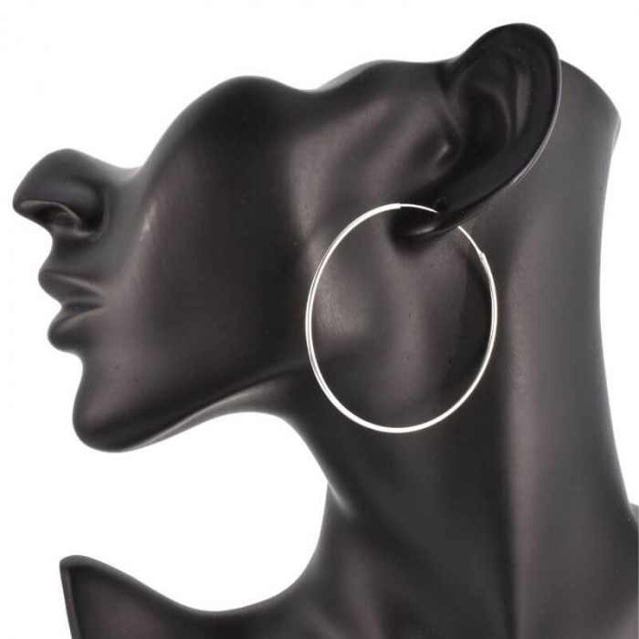 Cercei argint Creole mari 1.2 X 50 mm [3]