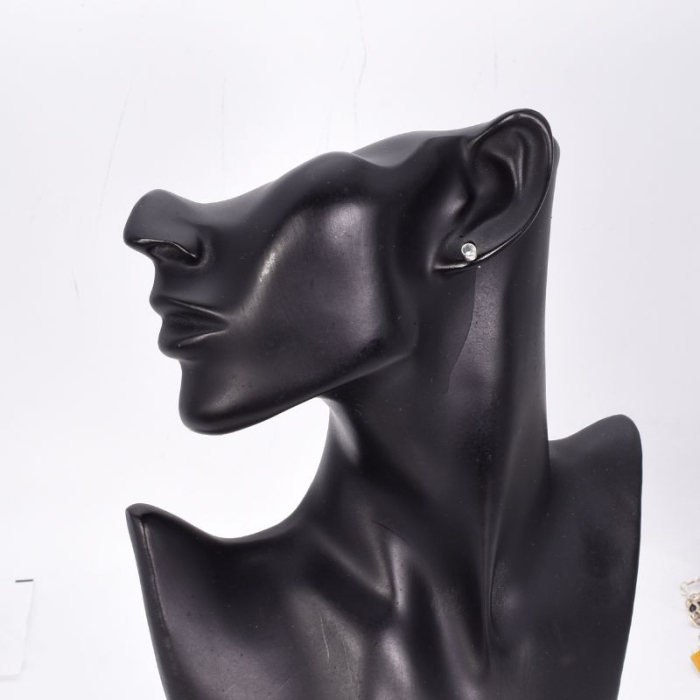 Cercei argint cu acvamarin natural, rotund [2]