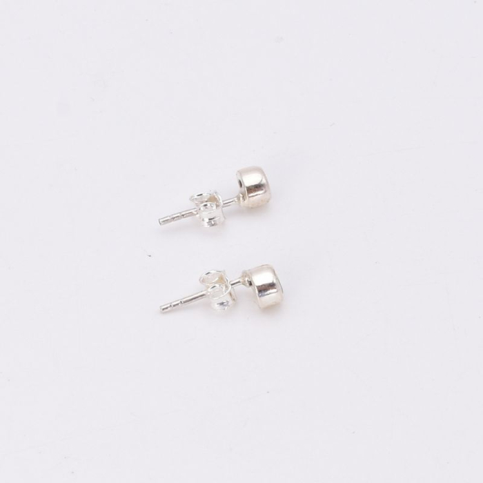 Cercei argint cu acvamarin natural, rotund [3]