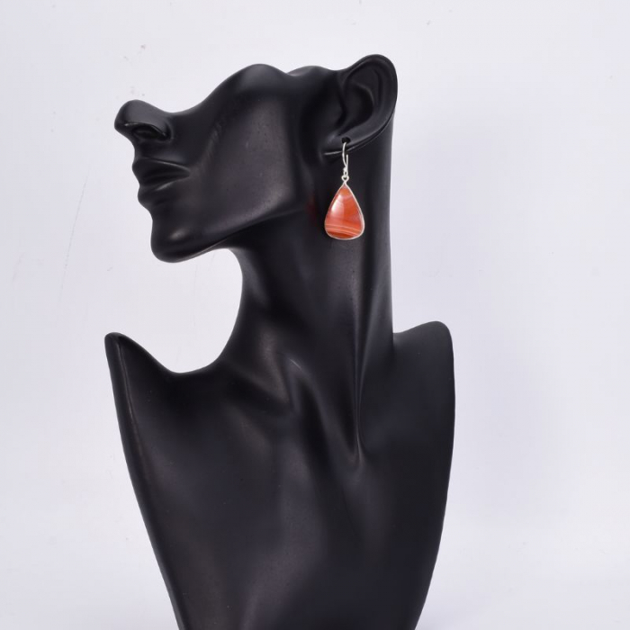 Cercei argint agat Lacul Superior, forma para [2]