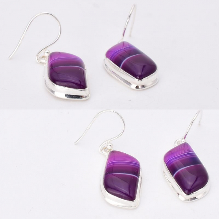 Cercei argint cu agat violet Vis de Lavanda [4]