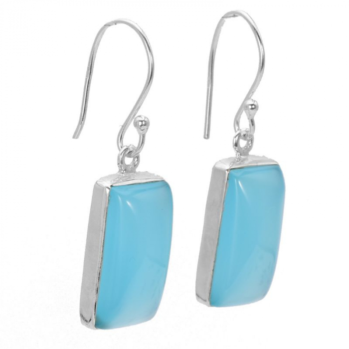 Cercei argint cu calcedonia Briza Oceanului [3]