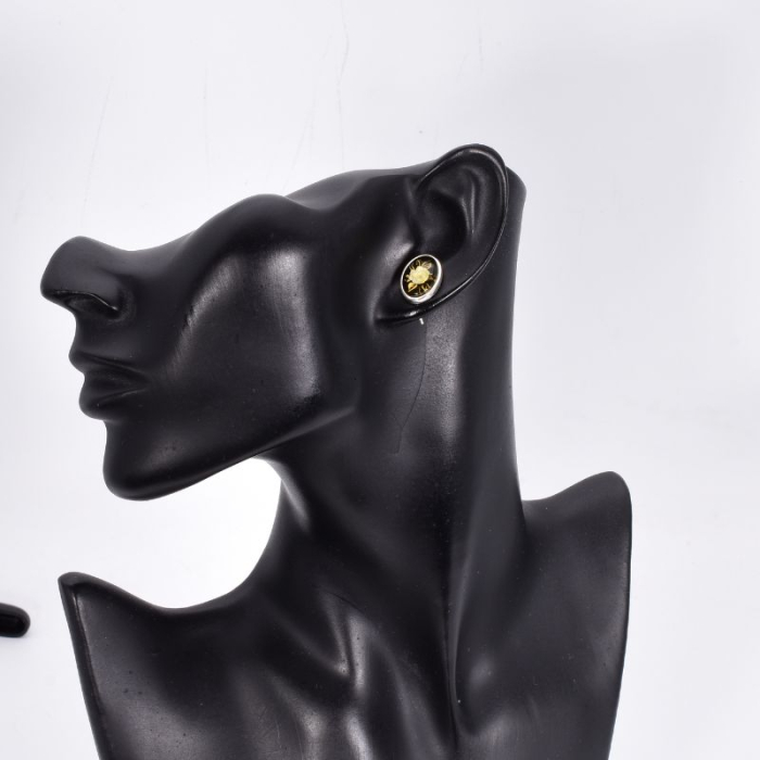 Cercei argint cu chihlimbar cameo Trandafiri [2]