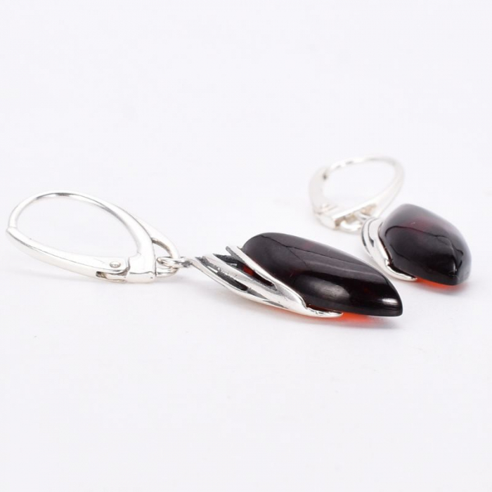 Cercei argint cu chihlimbar cherry marchiz Noblesse [3]