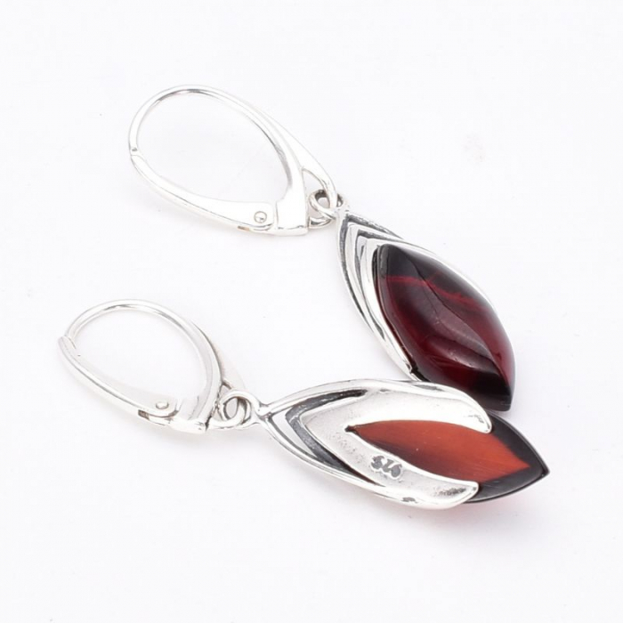 Cercei argint cu chihlimbar cherry marchiz Noblesse [4]