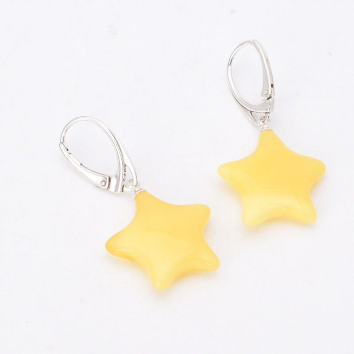 Cercei argint cu chihlimbar galben Astralis [4]