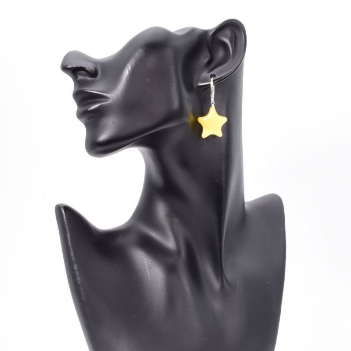 Cercei argint cu chihlimbar galben Astralis [2]