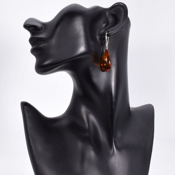 Cercei argint cu chihlimbar si tortita leverback [2]