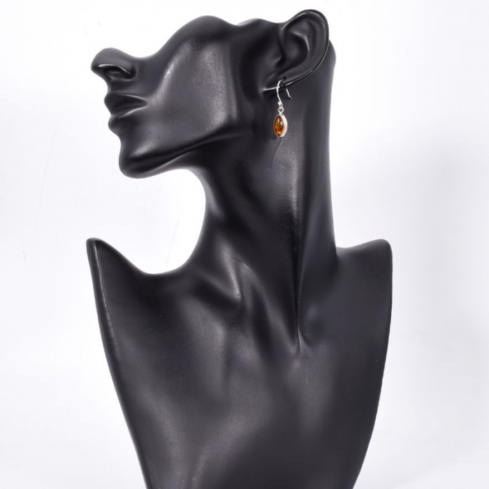 Cercei argint cu chihlimbar marchiz Soleil Antic [2]