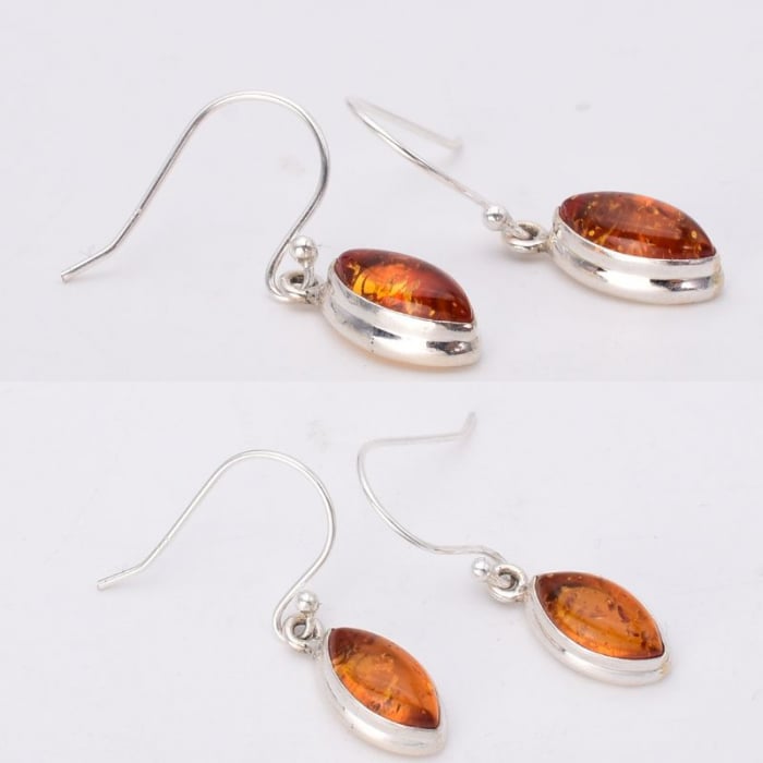 Cercei argint cu chihlimbar marchiz Soleil Antic [4]