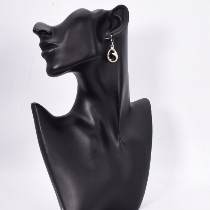 Cercei argint cu cuart fumuriu unicat [3]