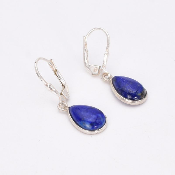 Cercei argint cu lapis lazuli, tortita leverback [4]