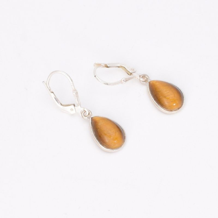 Cercei argint cu ochi de tigru, tortita leverback [4]