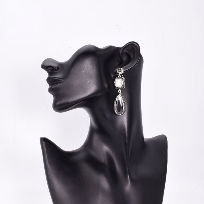 Cercei argint cu onix, perle, hematit, CZ Eleganta Suprema [6]