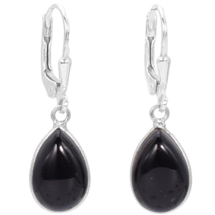 Cercei argint cu onix, tortita leverback [1]