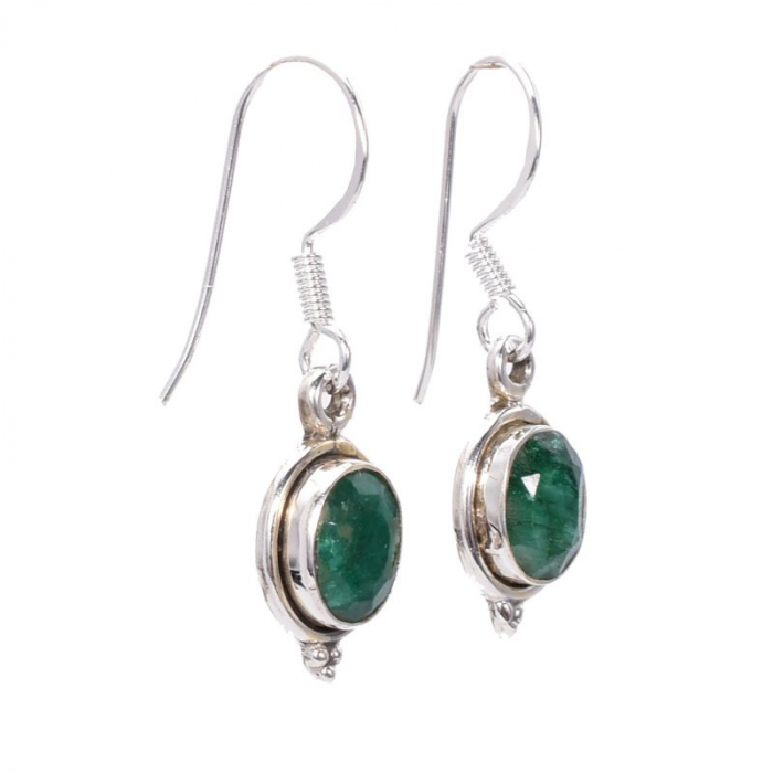 Cercei argint cu smarald natural Rasarit de Smarald [4]