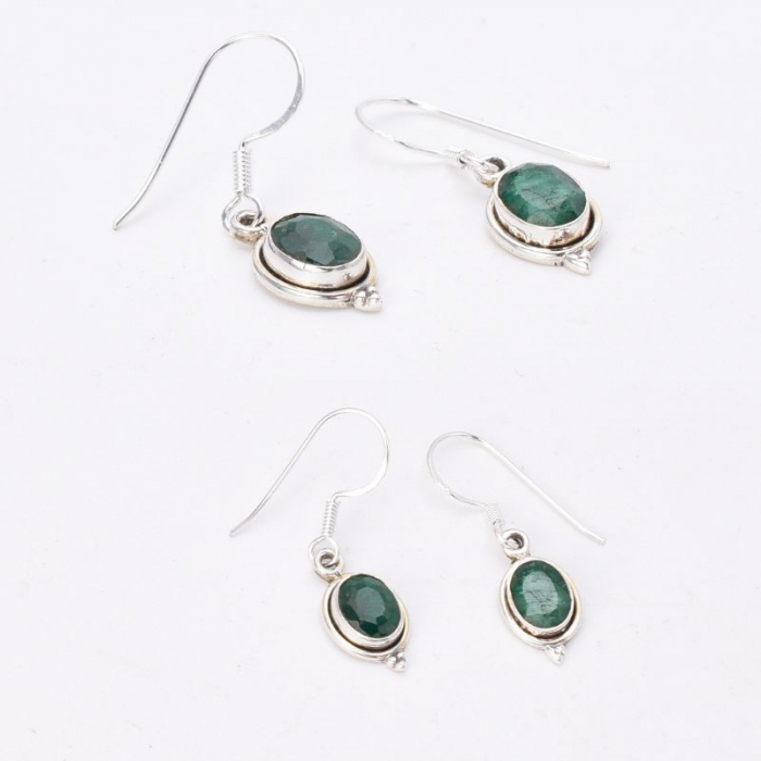 Cercei argint cu smarald natural Rasarit de Smarald [3]