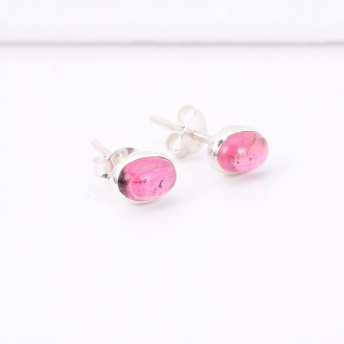 Cercei argint cu turmalina roz [4]