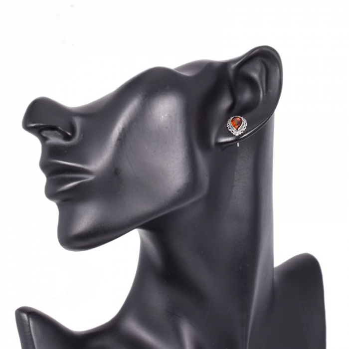 Cercei argint Dantela cu pietre chihlimbar para [3]