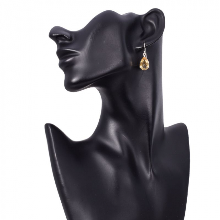 Cercei argint lungi - citrin natural Stropi din Soare [2]