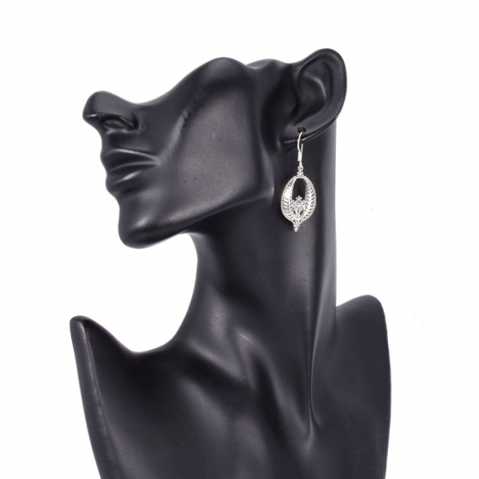 Cercei argint lungi model floral rawa [3]