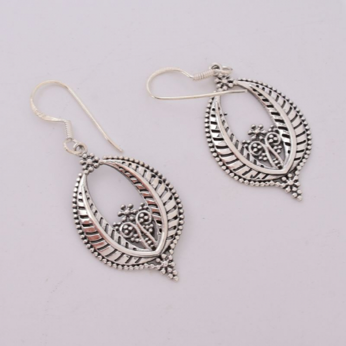 Cercei argint lungi model floral rawa [4]