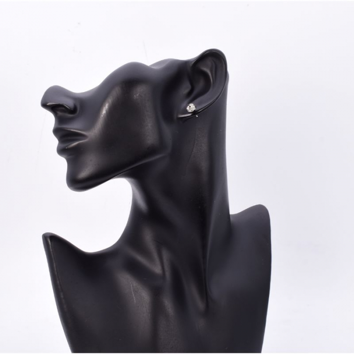 Cercei argint patinat - model noduri funie rasucita [2]