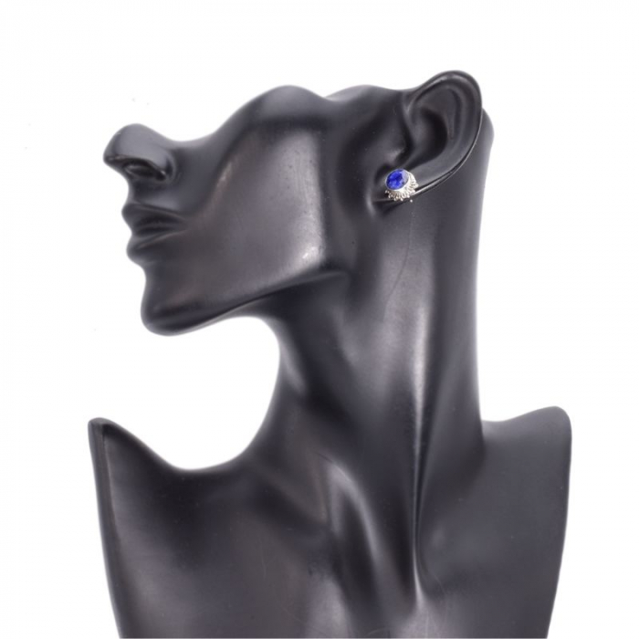 Cercei argint Raze de Soare cu safir albastru [3]