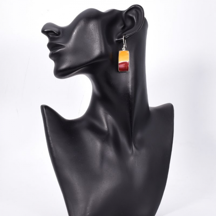 Cercei argint statement cu jasp mookait Ciocolata Duo [2]