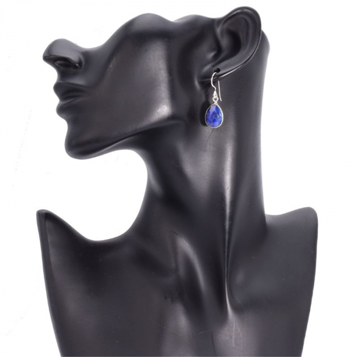 Cercei cu radacina de safir albastru forma para [4]